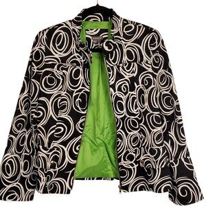 Anthracite‎ Womens Blazer 6 Black White Green Artsy Sophisticated Professional